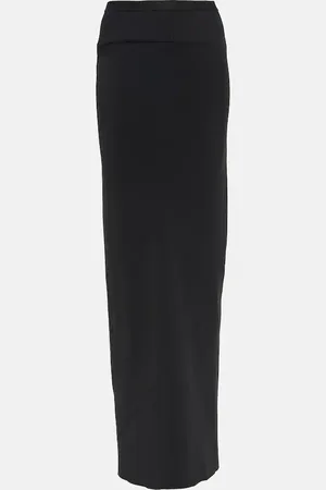 Rick Owens High-rise cady maxi skirt