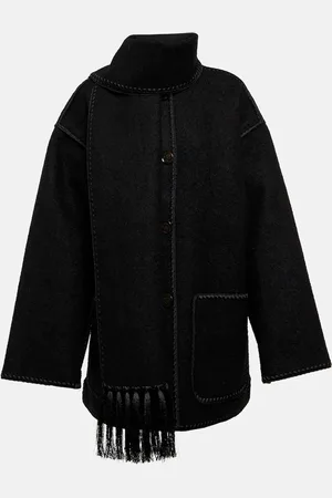 Totême Embroidered wool-blend scarf jacket