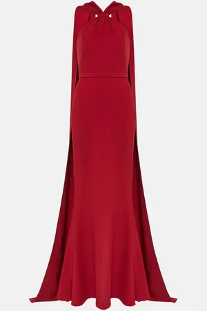 Safiyaa Lilien halterneck crÃªpe gown