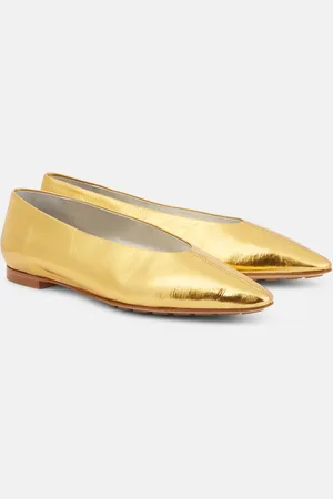 Bottega Veneta Sofia metallic leather ballet flats