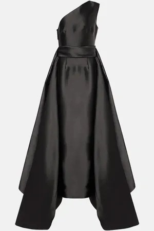 Solace One-shoulder twill gown