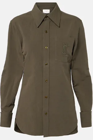 Saint Laurent Cassandre cotton and linen shirt
