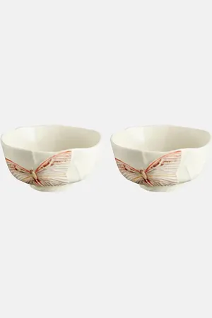 Bordallo Pinheiro Cloudy Butterflies set of 2 bowls by Claudia Schiffer