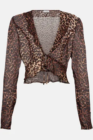 RIXO London Neelu leopard-print crÃªpe blouse