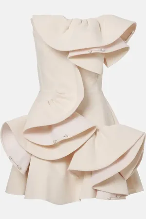 MATICEVSKI Bridal embellished ruffled minidress