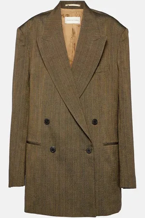 DRIES VAN NOTEN Double-breasted cotton-blend blazer