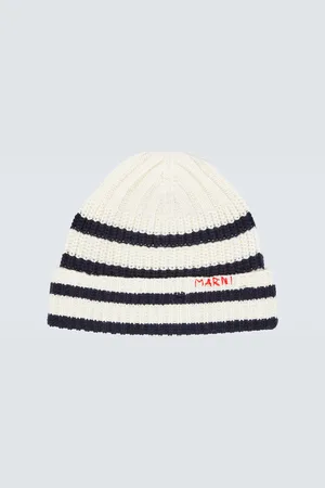 Marni Striped virgin wool beanie