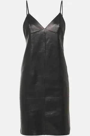 Saint Laurent Leather slip dress