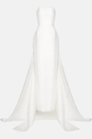 Solace Bridal Imani strapless satin twill gown