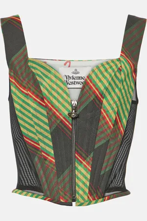 Vivienne Westwood Classic tartan cotton and linen corset