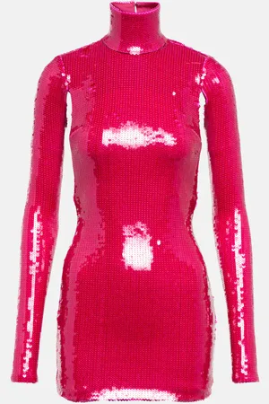 LAQUAN SMITH Sequined turtleneck minidress