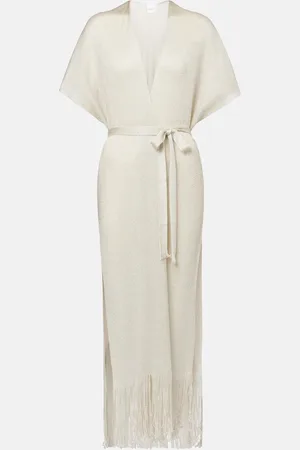 Max Mara Zarelia fringed lamÃ© kaftan