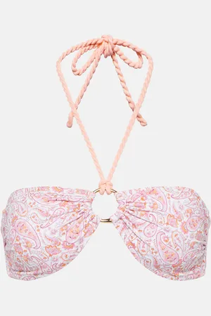 Heidi Klein Muskmelon Bay paisley bandeau bikini top