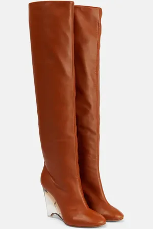 Alaïa AlaÃ¯a Leather knee-high boots