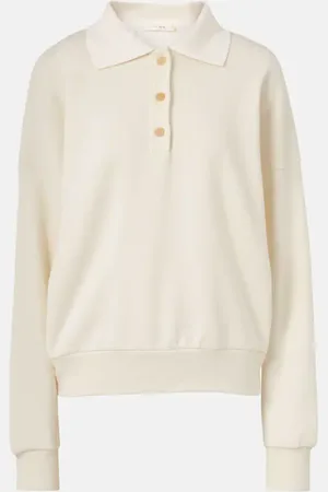 The Row Corzas cotton and cashmere polo sweater