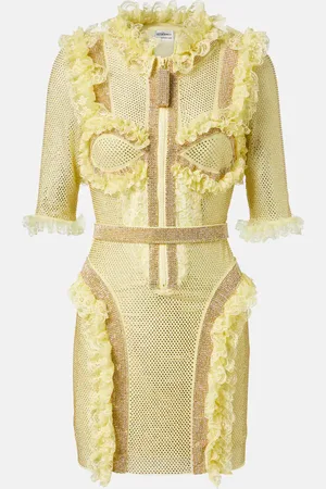 Self-Portrait X Christopher Kane embellished mesh minidress