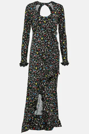 Paco rabanne Printed wrap midi dress