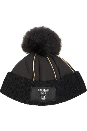 Balmain Faux fur-trimmed hat