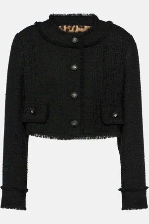 Dolce & Gabbana Cropped wool-blend tweed jacket
