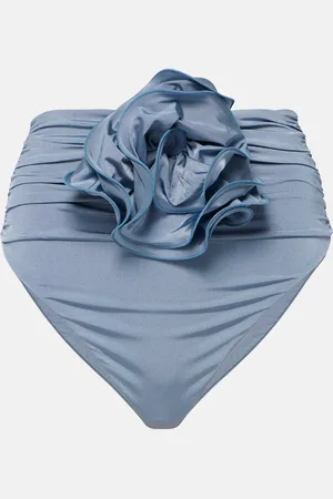 MAGDA BUTRYM Floral-appliquÃ© high-rise bikini bottoms