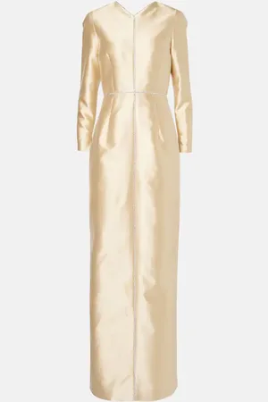 Markarian Rosamund embellished satin gown
