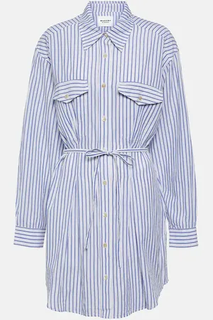 Marant Etoile Liliane striped poplin shirt dress