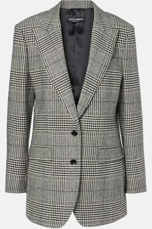 Dolce & Gabbana Prince of Wales check wool-blend blazer