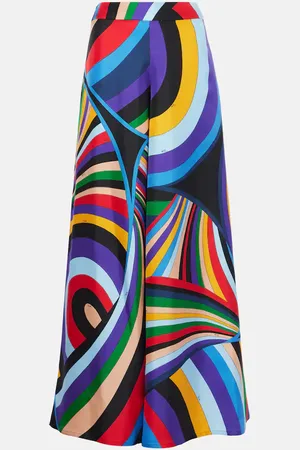 Puccini Iride silk twill wide-leg pants