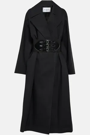 Alaïa AlaÃ¯a Belted cotton-blend coat
