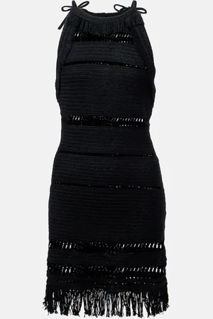 Marant Etoile Araliage macramÃ© cotton minidress
