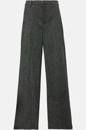 Brunello Cucinelli Wool-blend wide-leg pants