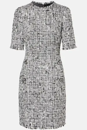 Dolce & Gabbana DG tweed lamÃ© minidress
