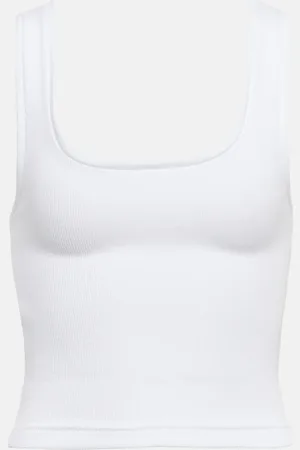 WARDROBE.NYC Ribbed-knit cotton-blend tank top