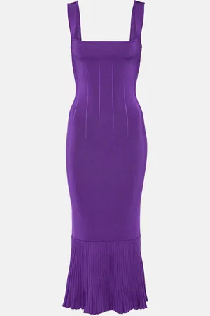 GALVAN Atalanta ruffled midi dress