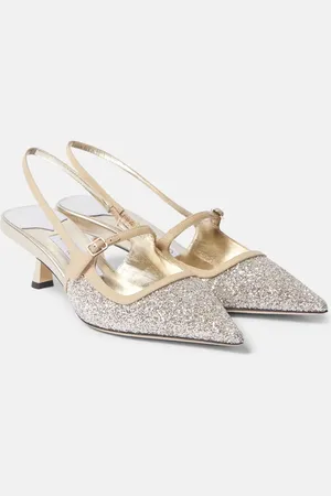 Jimmy Choo Didi 45 glitter slingback pumps