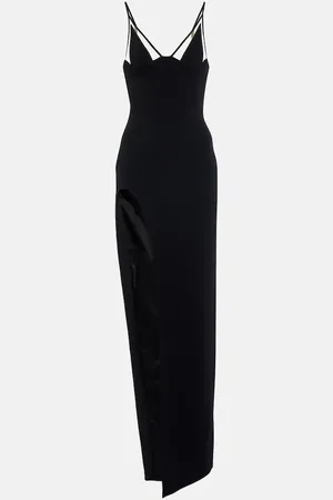 DAVID KOMA Mesh-paneled gown