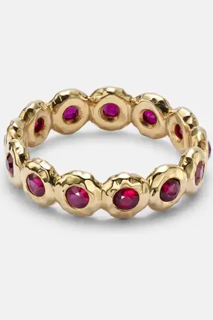 Octavia Elizabeth Nesting Gem 18kt eternity ring with rubies