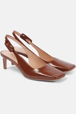 Gianvito Rossi 55 patent leather slingback pumps