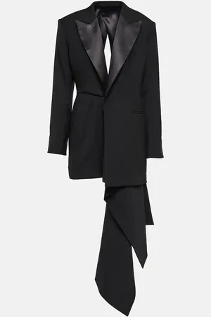 Alaïa AlaÃ¯a Asymmetrical wool blazer minidress