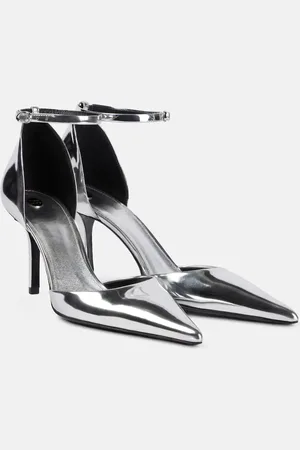 Proenza Schouler Slash 85 mirrored leather pumps