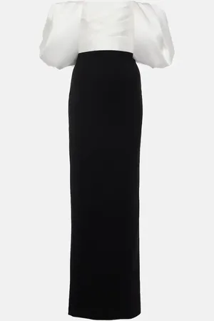 Solace Sian gathered crÃªpe twill gown