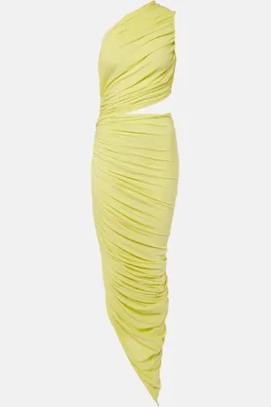 Alaïa AlaÃ¯a Ruched cutout jersey gown