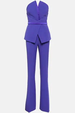 Safiyaa Capucine strapless crÃªpe jumpsuit