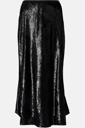 Ralph Lauren LamÃ© satin midi skirt