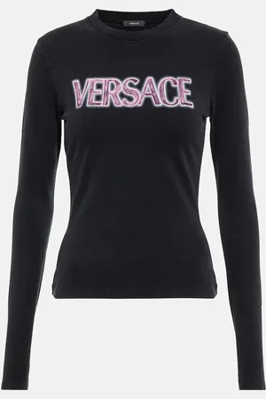 VERSACE Goddess logo long-sleeve T-shirt