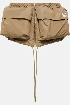 Miu Miu Drawstring zip miniskirt