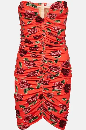 MAGDA BUTRYM Floral ruched minidress