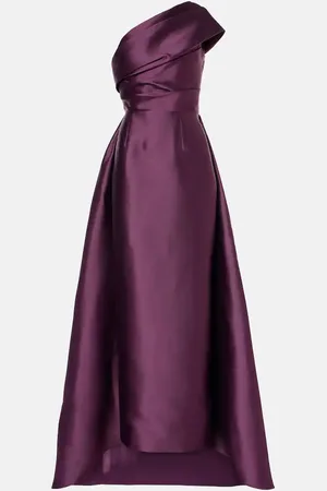 Solace One-shoulder twill gown