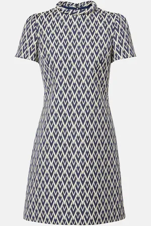 VALENTINO Wool jacquard minidress