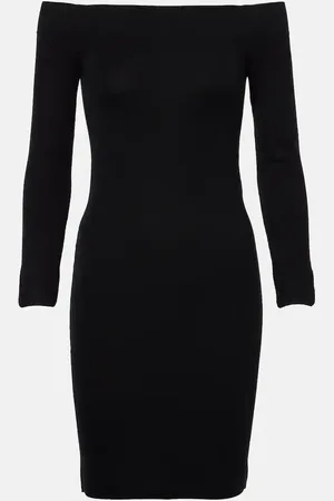 Tom Ford Off-shoulder cashmere and silk minidress